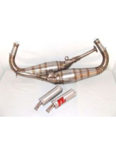 YAMAHA TZ250 H-J-K SIDE/SIDE STAINLESS STEEL EXHAUSTS
