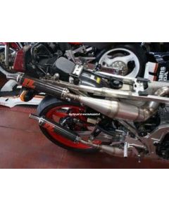 HONDA NS 400R STAINLESS STEEL SIDE/SIDE STYLE JL EXHAUSTS