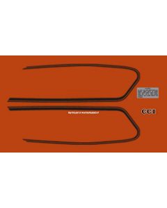GT550M 1975- Gas Tank and Side Cover Decal Set- Orange