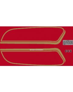 GT380M 1975- Gas Tank & Side Cover Decals- Gold