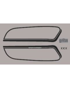 GT380M 1975- Gas Tank & Side Cover Decals- Black