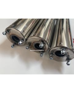 NS400R silencer set stainless for original exhaust